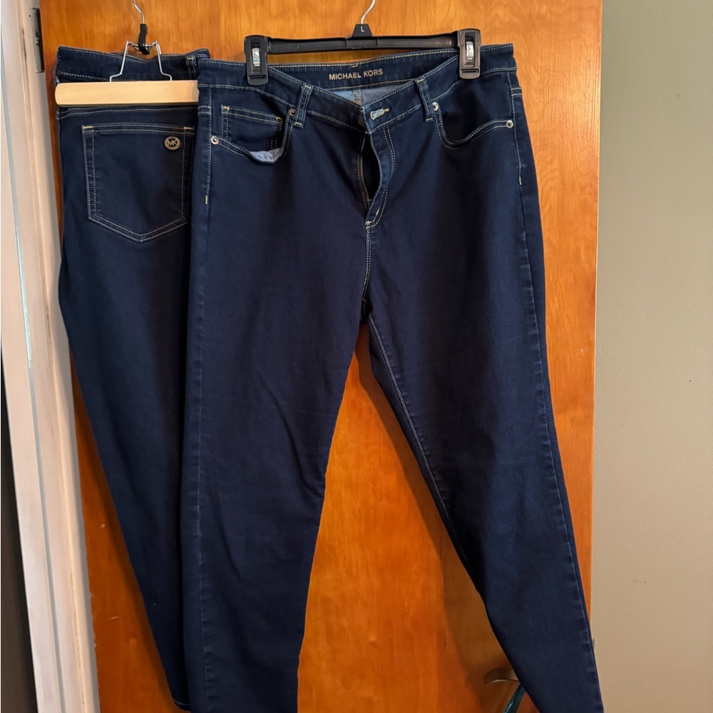 Michael Kors Dark Blue Skinny Jeans 2 Pair Size 14